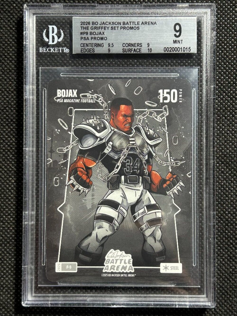 2025 BO JACKSON BATTLE ARENA PROMO PSA MAGAZINE FOOTBALL #9 BOJAX BGS 9 MINT
